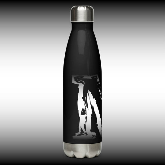 Mr. Mindbender "M" Icon - 17 oz. Black Stainless Steel Water Bottle