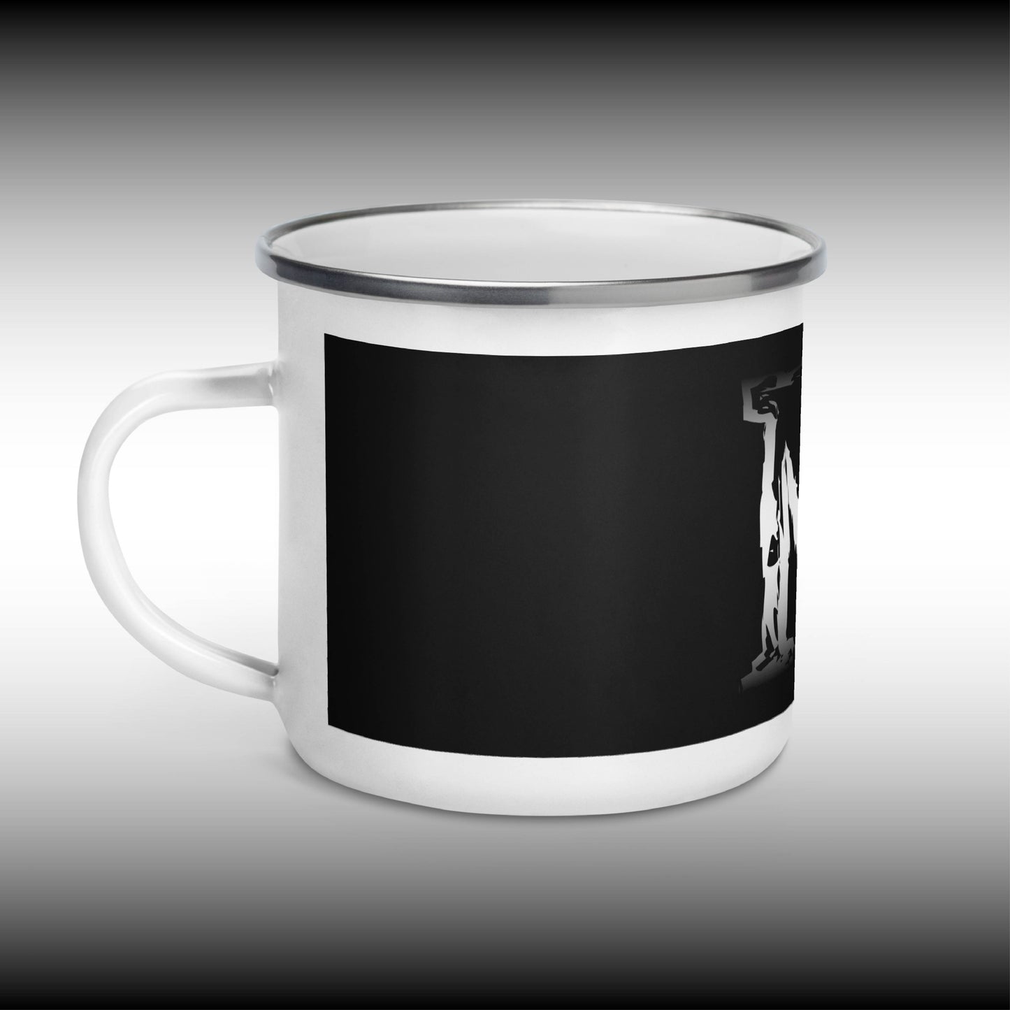 Mr. Mindbender "M" Icon - 12 oz. White Enamel Mug