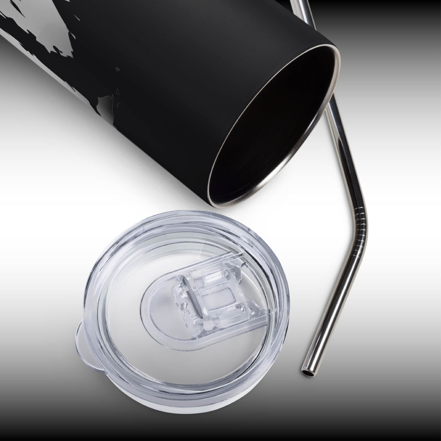 Mr. Mindbender "M" Icon - 20 oz. Black Stainless Steel Tumbler