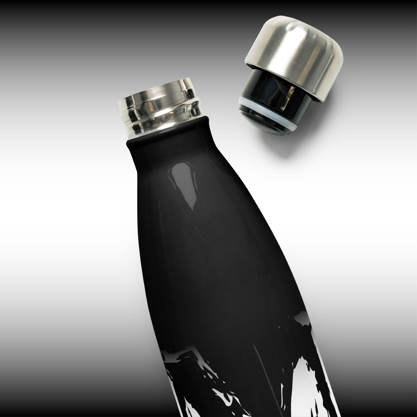 Mr. Mindbender - 17 oz. Black Stainless Steel Water Bottle