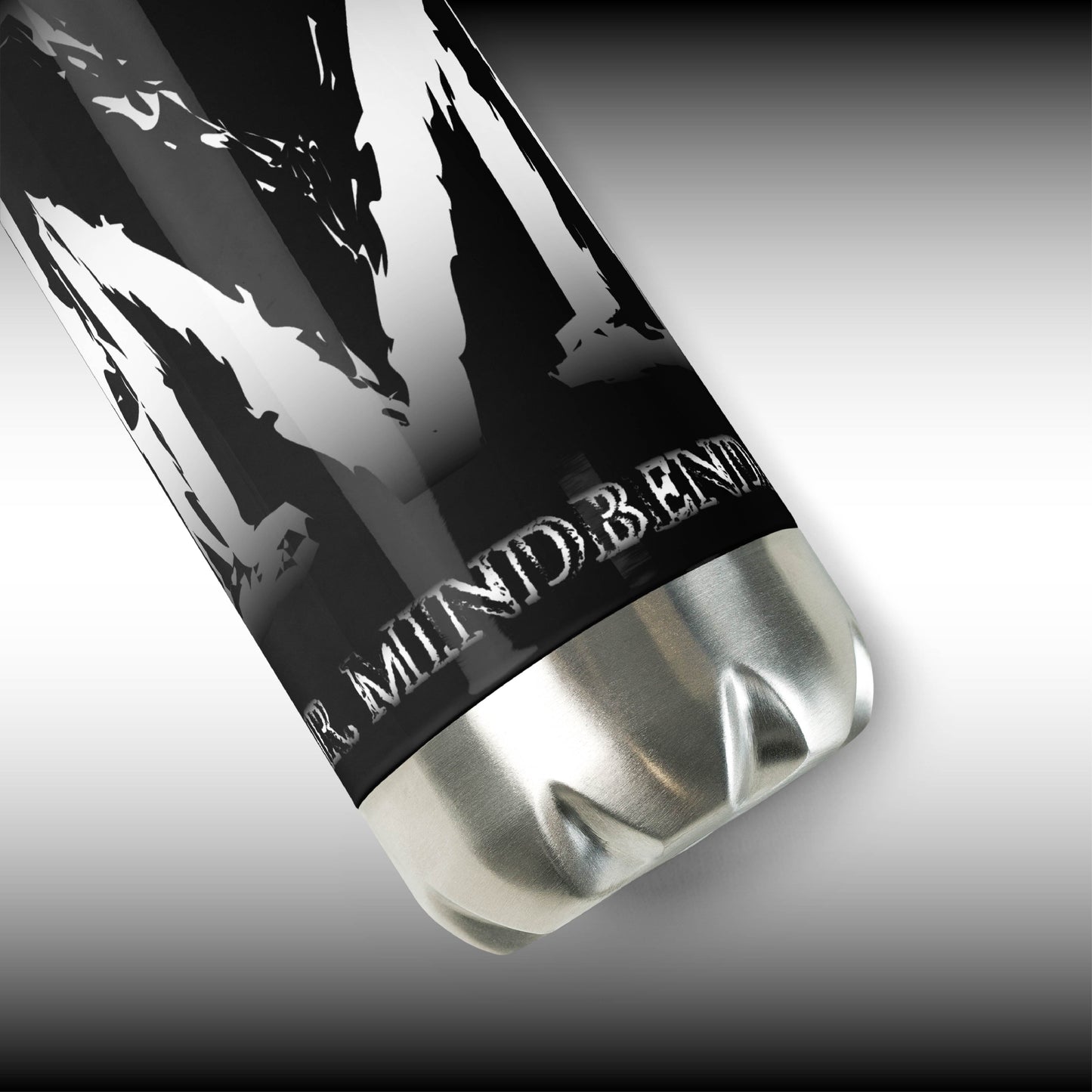 Mr. Mindbender - 17 oz. Black Stainless Steel Water Bottle