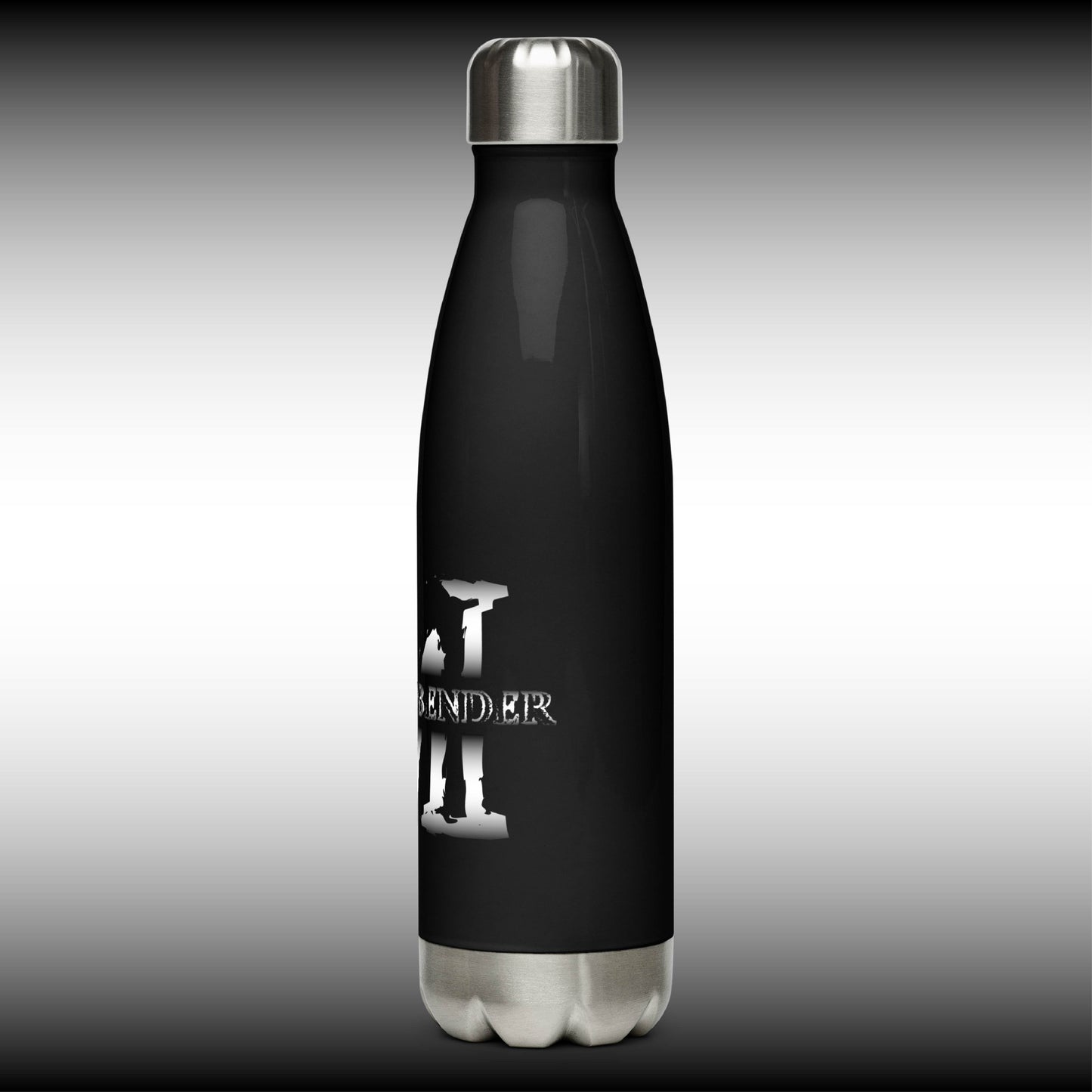 Mr. Mindbender - 17 oz. Black Stainless Steel Water Bottle