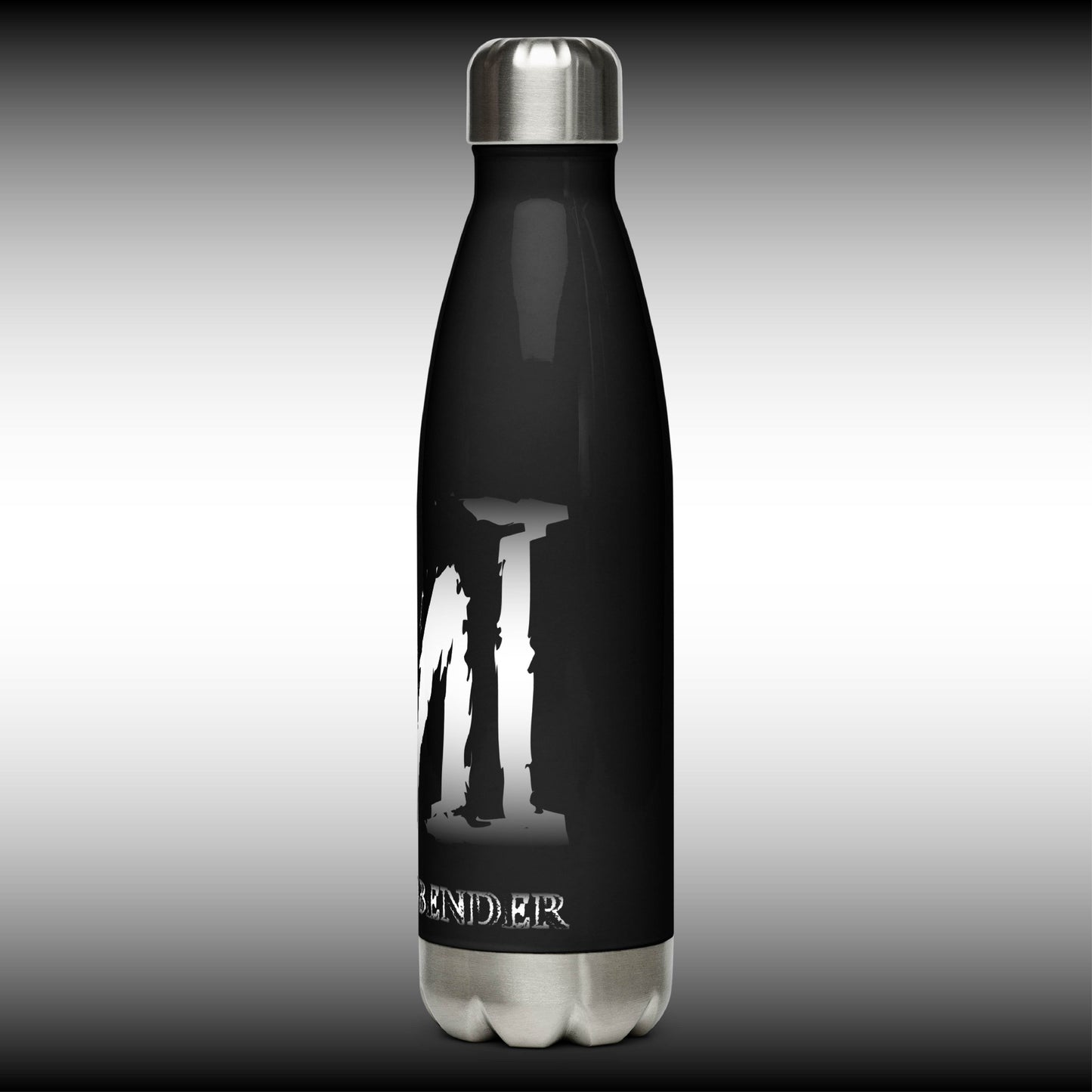 Mr. Mindbender - 17 oz. Black Stainless Steel Water Bottle
