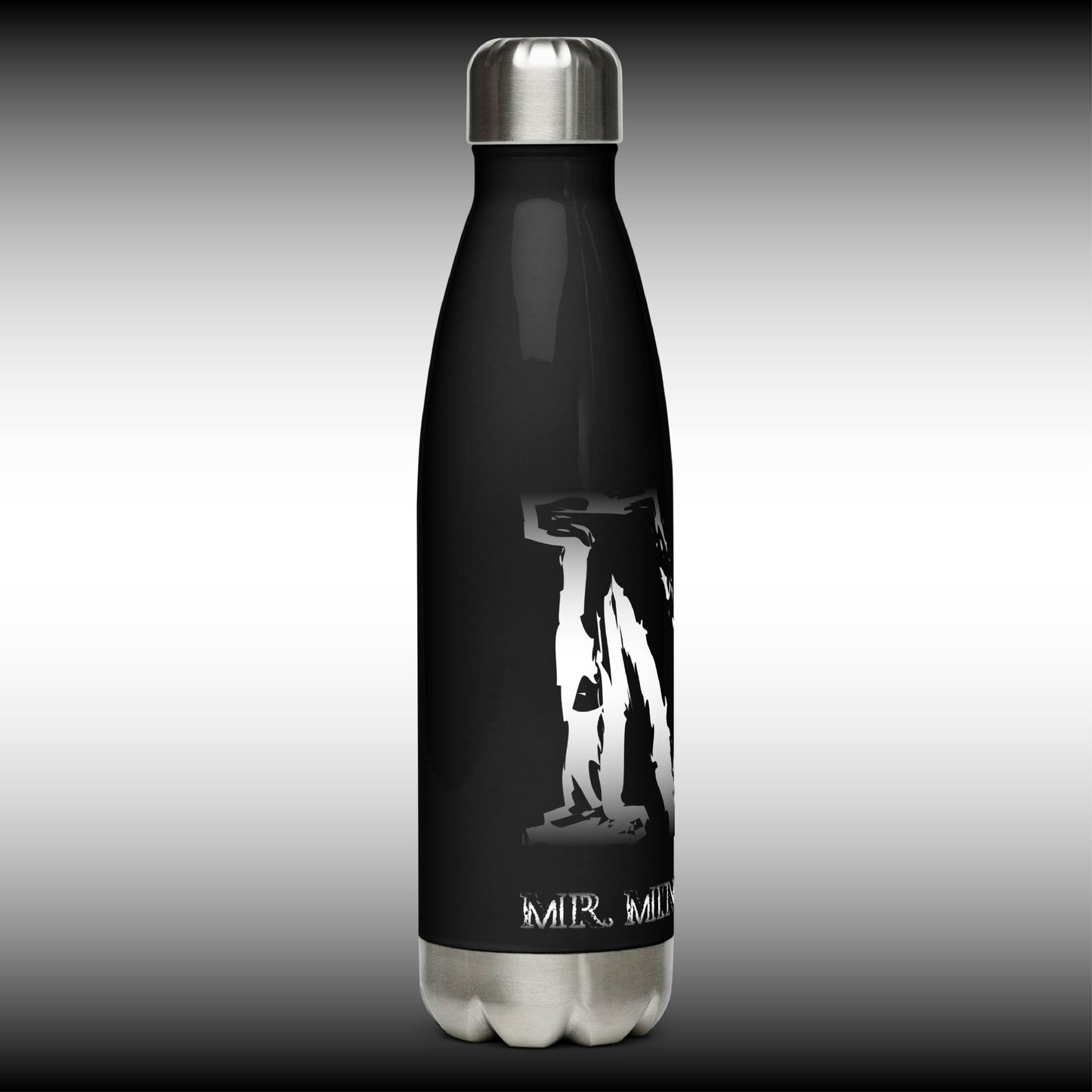 Mr. Mindbender - 17 oz. Black Stainless Steel Water Bottle